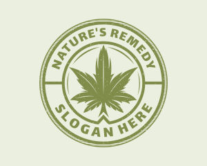 Medicinal Weed Leaf logo design