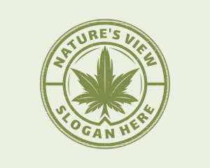 Medicinal Weed Leaf logo design