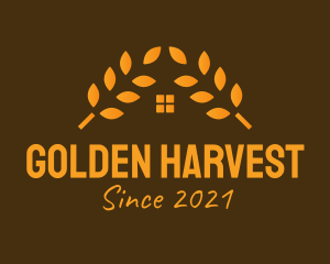 Golden Wheat House  logo design