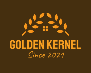 Golden Wheat House  logo design