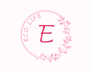 Eco Leaves Wreath logo design