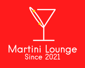 Martini Glass Orbit logo design