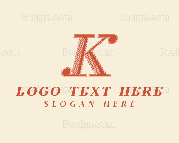 Elegant Stylish Lifestyle Letter K Logo