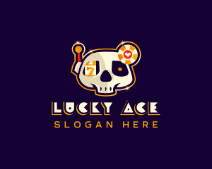 Skull Casino Gambling logo design