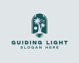 Tropical Island Travel logo design