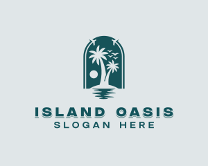 Tropical Island Travel logo design