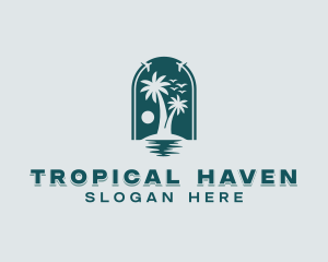 Tropical Island Travel logo design