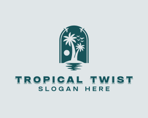 Tropical Island Travel logo design