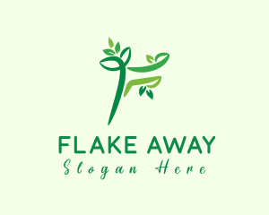 Plant Leaf Letter F logo design