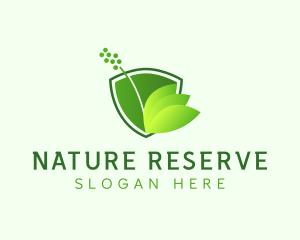 Shield Nature Plant logo design