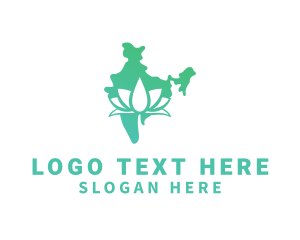 Green Indian Lotus logo