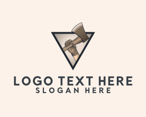 Brown Logging Axe logo