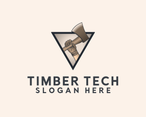 Brown Logging Axe logo