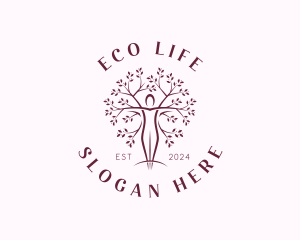 Tree Woman Eco logo design