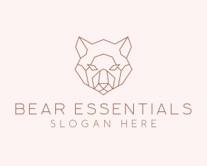 Minimalist Wild Bear logo design