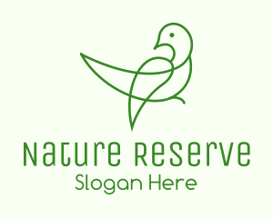 Nature Leaf Bird logo design