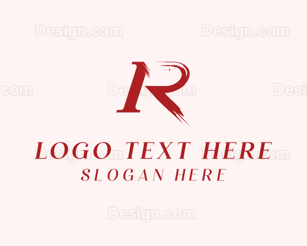 Paint Letter R Boutique Logo