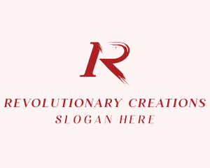 Paint Letter R Boutique logo design