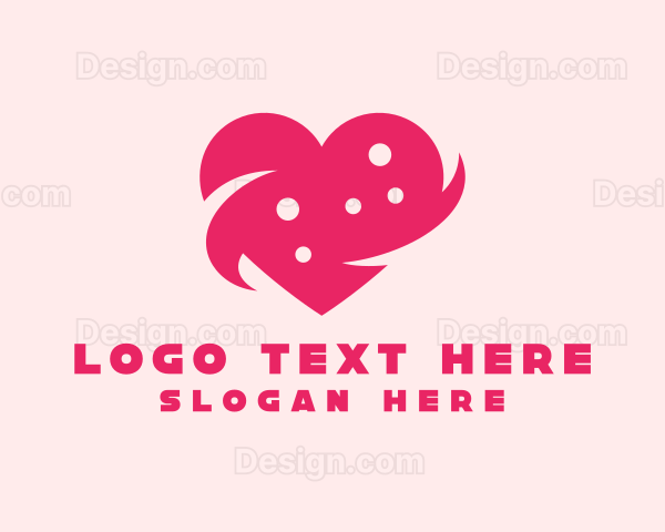 Pink Heart Dots Logo