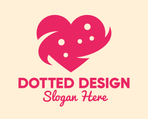 Pink Heart Dots logo design