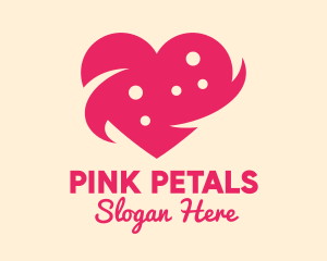 Pink Heart Dots logo