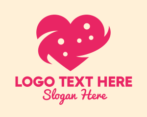 Heart - Pink Heart Dots logo design