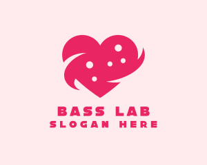 Pink Heart Dots logo design