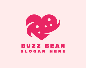 Pink Heart Dots logo design