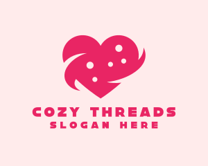 Pink Heart Dots logo design