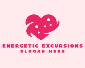 Pink Heart Dots logo design