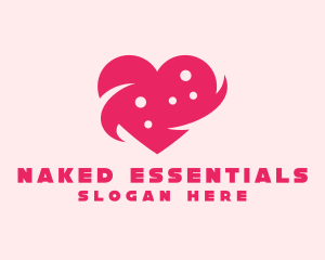 Pink Heart Dots logo design