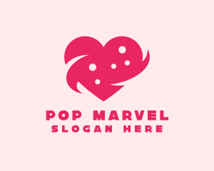 Pink Heart Dots logo design