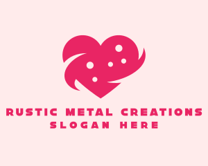 Pink Heart Dots logo design