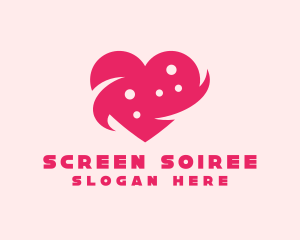 Pink Heart Dots logo design