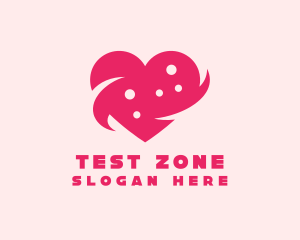 Pink Heart Dots logo design