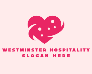 Pink Heart Dots logo design