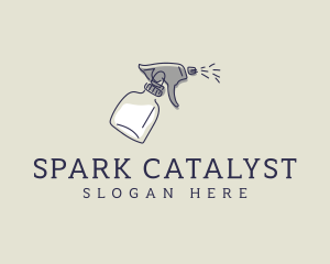 Clean Sprayer Bottle logo design