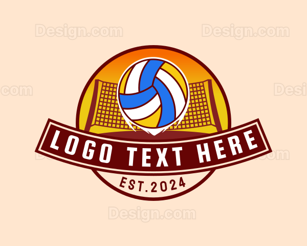 Volleyball Tournament League Logo