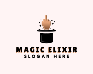 Magic Hat Middle Finger logo design