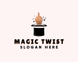 Magic Hat Middle Finger logo design