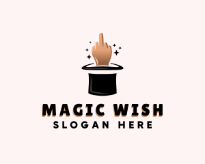 Magic Hat Middle Finger logo design