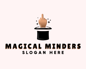 Magic Hat Middle Finger logo design