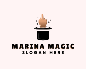 Magic Hat Middle Finger logo design