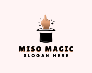 Magic Hat Middle Finger logo design