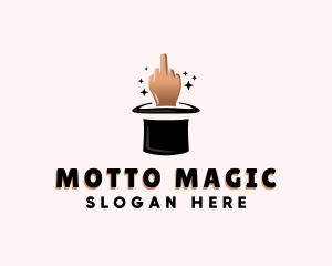 Magic Hat Middle Finger logo design