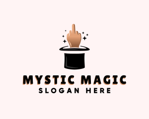 Magic Hat Middle Finger logo design