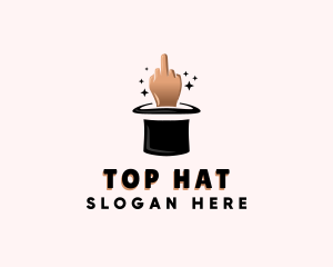 Magic Hat Middle Finger logo design