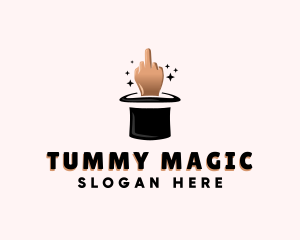 Magic Hat Middle Finger logo design