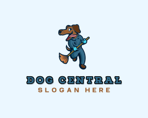 Dog Janitorial Cleaning logo design