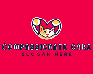 Cat Kitten Pet Care logo design